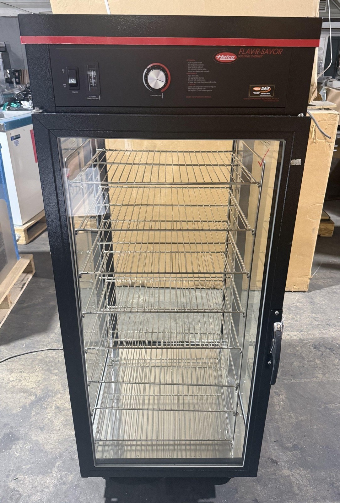 HATCO PFST-2X FLAV-R-SAVOR 8 RACK PASS-THROUGH PIZZA HOLDING CABINET