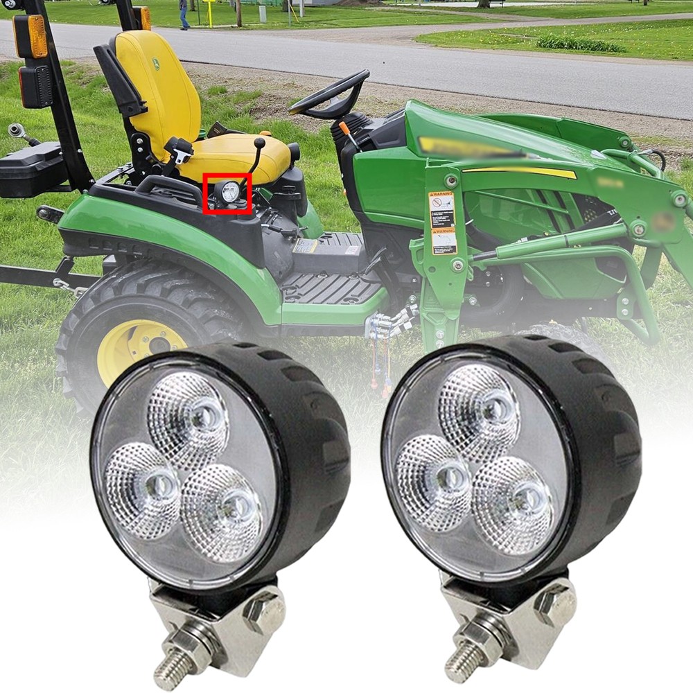 2X LED work lights Fits 1023E, 1025R, 2025R, 2026R, 2032R, 2036R, 2038R tractors
