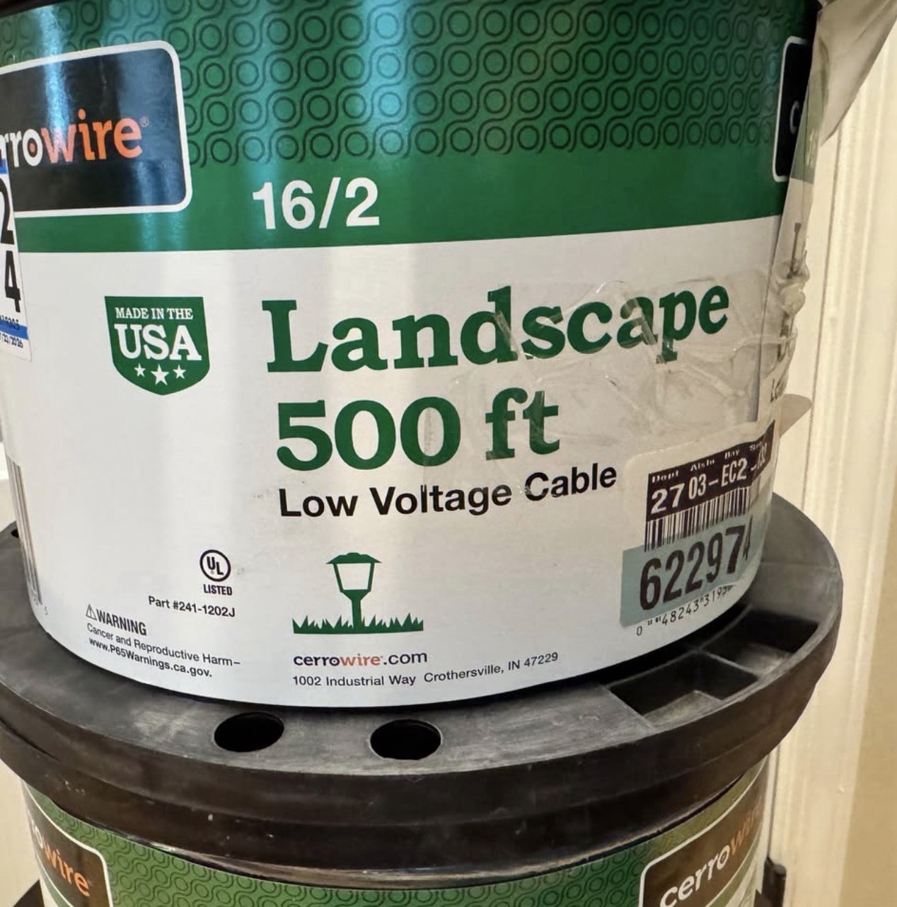 NEW 500 Ft Spool Cerrowire 16/2 AWG Landscape Low Voltage Cable Wire - Stranded