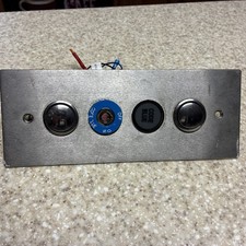Vintage elevator up and down call station with code blue key switch  picture