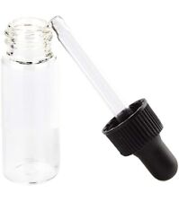 1 Dram 4 ML CLEAR Glass Vial With Glass Dropper Pack of 24 picture