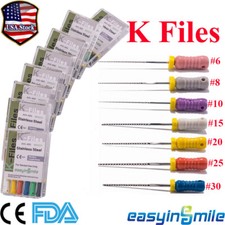 60pc Dental K-files Endo Root Canal File 25mm Hand Files Stainless Steel #6#8#10 picture