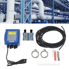 TUF-2000B Wall Mounted Ultrasonic Flowmeter Digital Host Water Flow Meter Set US picture