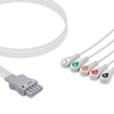 5-Lead ECG Cable Siemens Dual-Pin Snap 0.9m | EL-SM5-90S-A picture