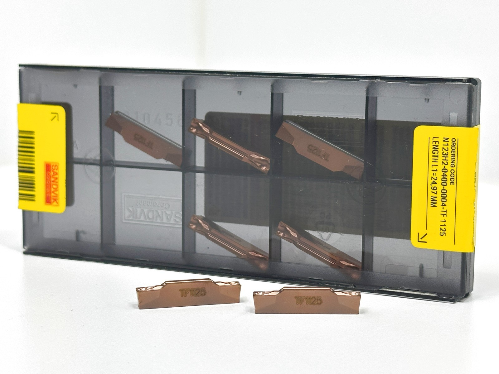 Sandvik N123H2-0400-0004-TF | New Carbide Inserts | Grade 1125 | 7pcs