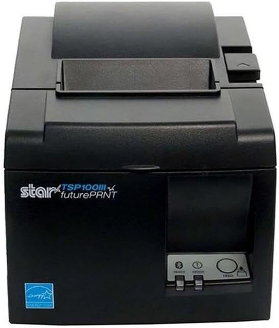 Star Micronics TSP143IIIBi Bluetooth Thermal Receipt Printer - Gray