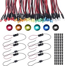 Patioer 12V LED Lights Kit, 60 Pre-Wired 3mm Diodes, 60 Holders, 6 Battery Cases picture