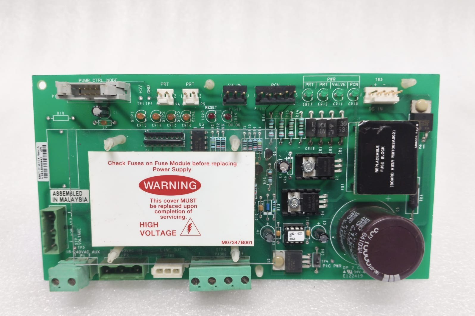 Gilbarco M07121A004 Rev A Pump Control Node Power Supply PCB Board