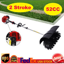 52cc 2 Stroke Gas Power Broom Handheld Sweeper for Snow Broom Grass Driveway picture