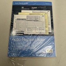Adam’s Gt3810 Auto Repair Order Forms 3 Part Carbonless Forms Open Box picture