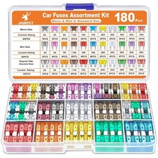180Pcs Automotive Fuse Assortment Kit, Mini, Standard Blade & Micro, 2A-40A, Car picture