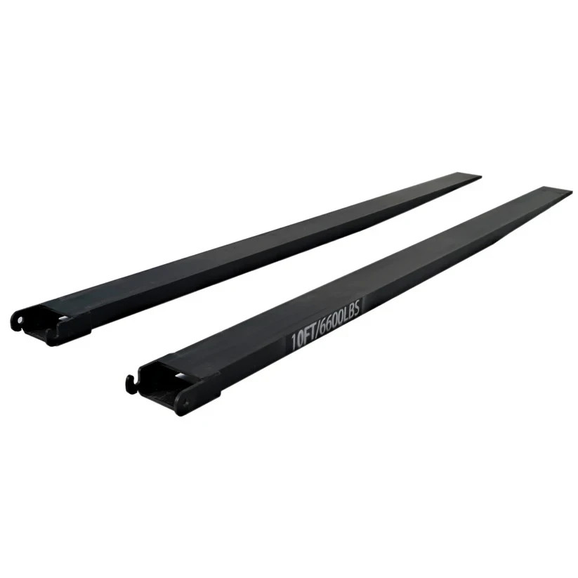 10FT Industrial Forklift Fork Extensions Black | All-Welded Steel | 6,600 lb
