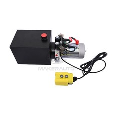 8 Quart Double Acting Hydraulic Pump Dump Trailer 12V DC Power Unit picture