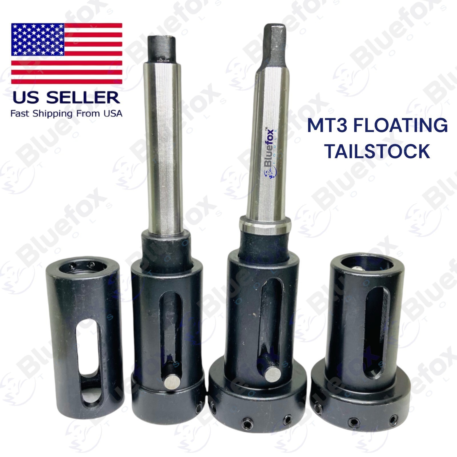 New Sliding Floating Tailstock Dieholder Kit 3MT Threading Kit MT3 Shank