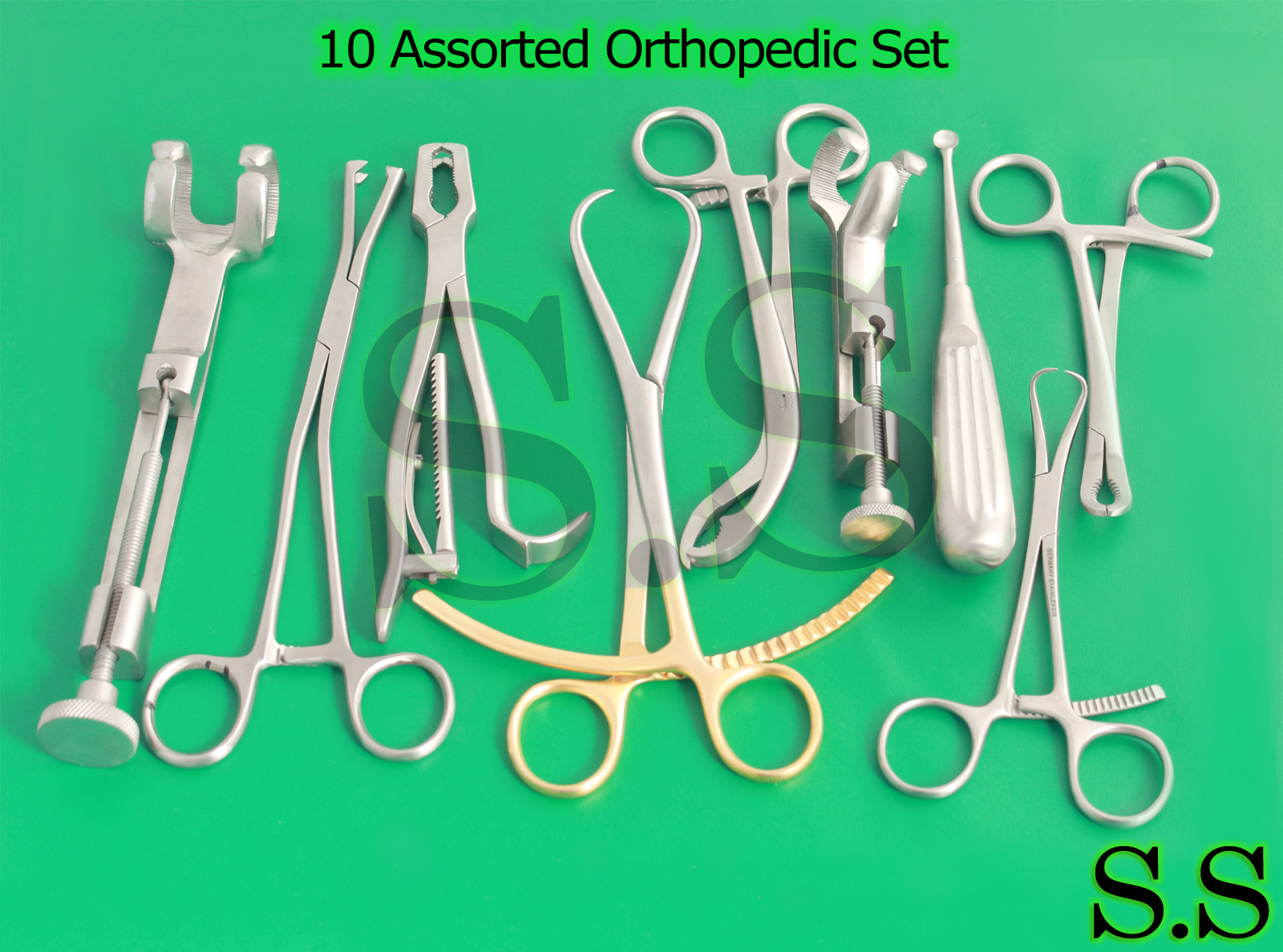 10 Assorted Orthopedic Surgical Instruments Custom Made Set,SR-532 10 Assorted Orthopedic Surgical Instruments Custom Made Set,SR-532