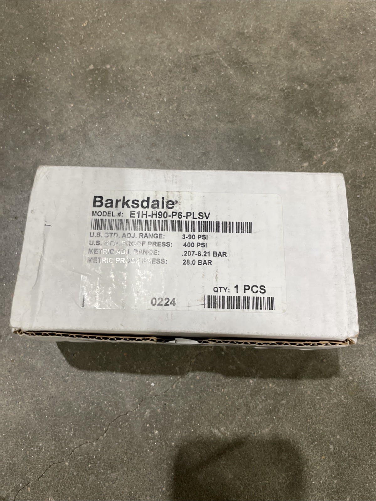 New Barksdale Pressure Switch E1H-H90-P6-PLSV 3-90PSI