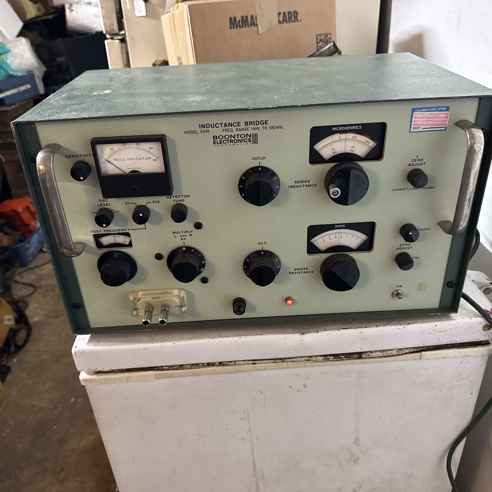 Vintage Boonton Electronics 63M To 100 Khz Inductance Bridge Rack