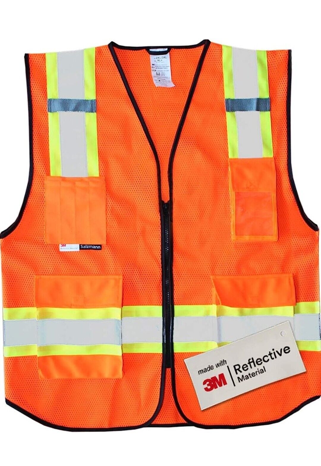 Salzmann 3M Multi-Pocket Safety Mesh Vest | High Visibility Reflective Mesh Vest