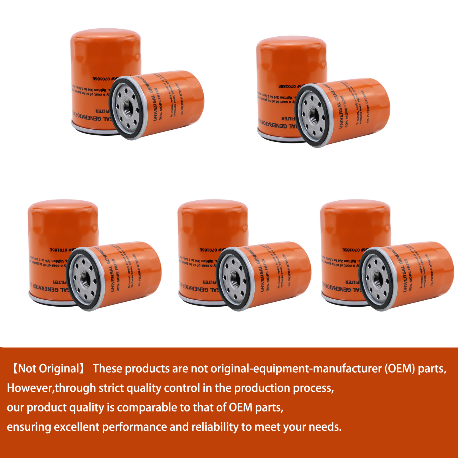 070185ES Oil Filter Compatible with Generac Guardian 8-24kw Series(10 Pack)