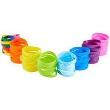 48 Pack Multi-Colored Silicone Bracelets Bulk Set, Wrist Bands for Sublimation picture