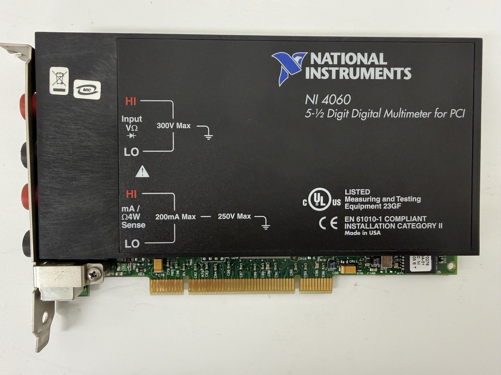 National Instruments NI 4060 PCI 5.5-Digit Digital Multimeter Card Used