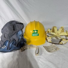 NOS VTG 70’s Yellow Burlington Northern Rail Road Hard Hat No. 3000 w/ Lining picture