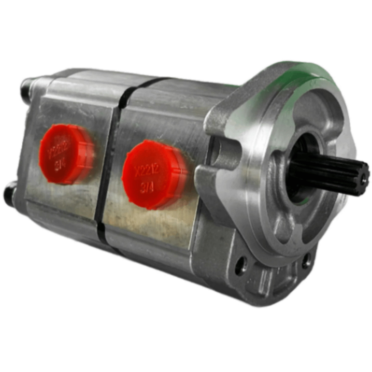 2-Section Hydraulic Gear Pump, 6/6 GPM Mini Skid Steer Parts & Upgrades