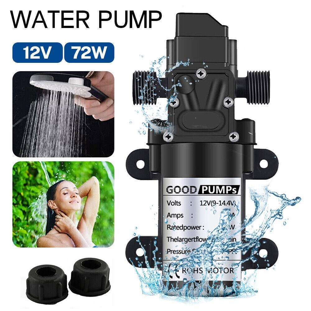 12V Water Pump 130PSI Self Priming Pump Diaphragm High Pressure RV Auto Switch