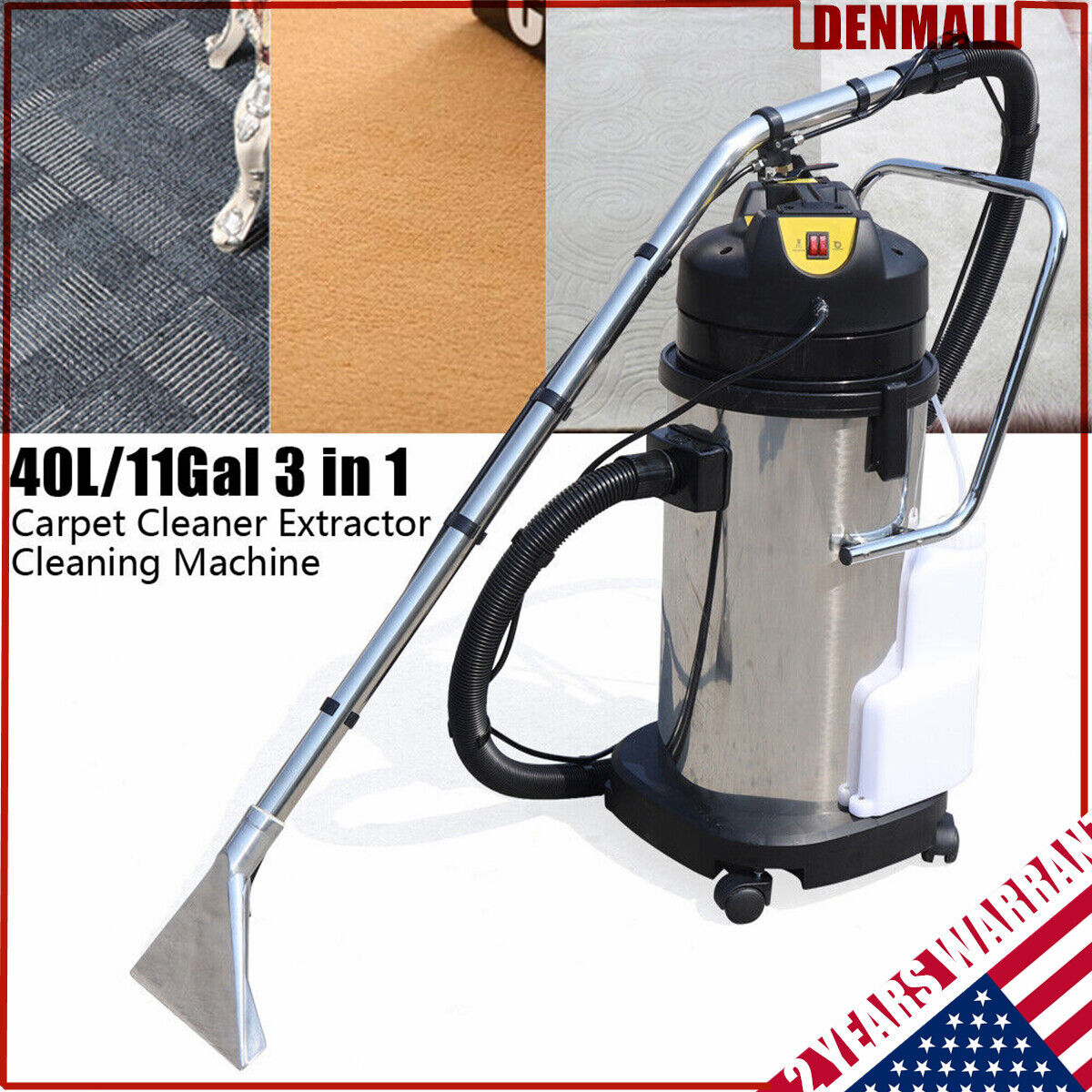 40L Commercial Carpet Cleaner Extractor 3in1 Pro Cleaning Machine Vacuum Cleaner