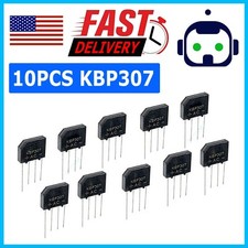 10 x Bridge Rectifier KBP307 Full Wave 700Volts 3Amp Three Flat Rectifiers N240 picture