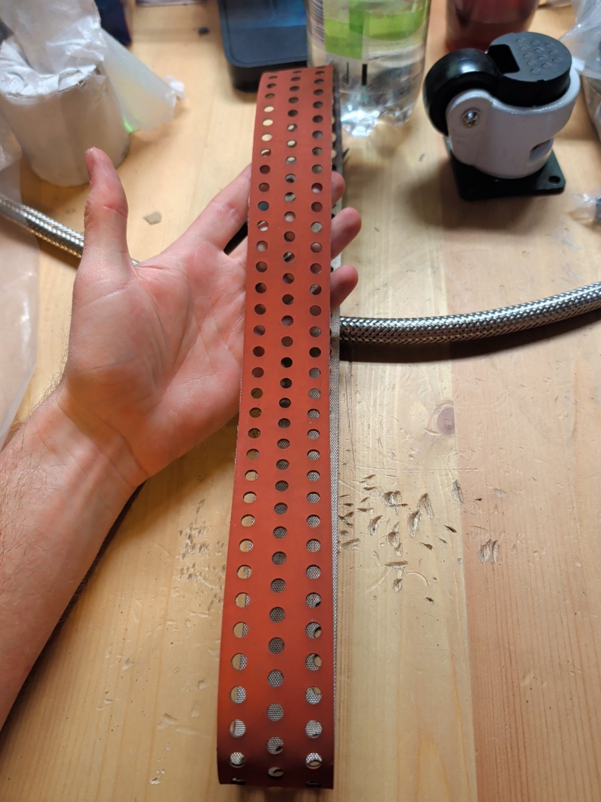 Perforated Conveyor Belt Feeder Belts for Carton Box Folding 17-3/8 Inch