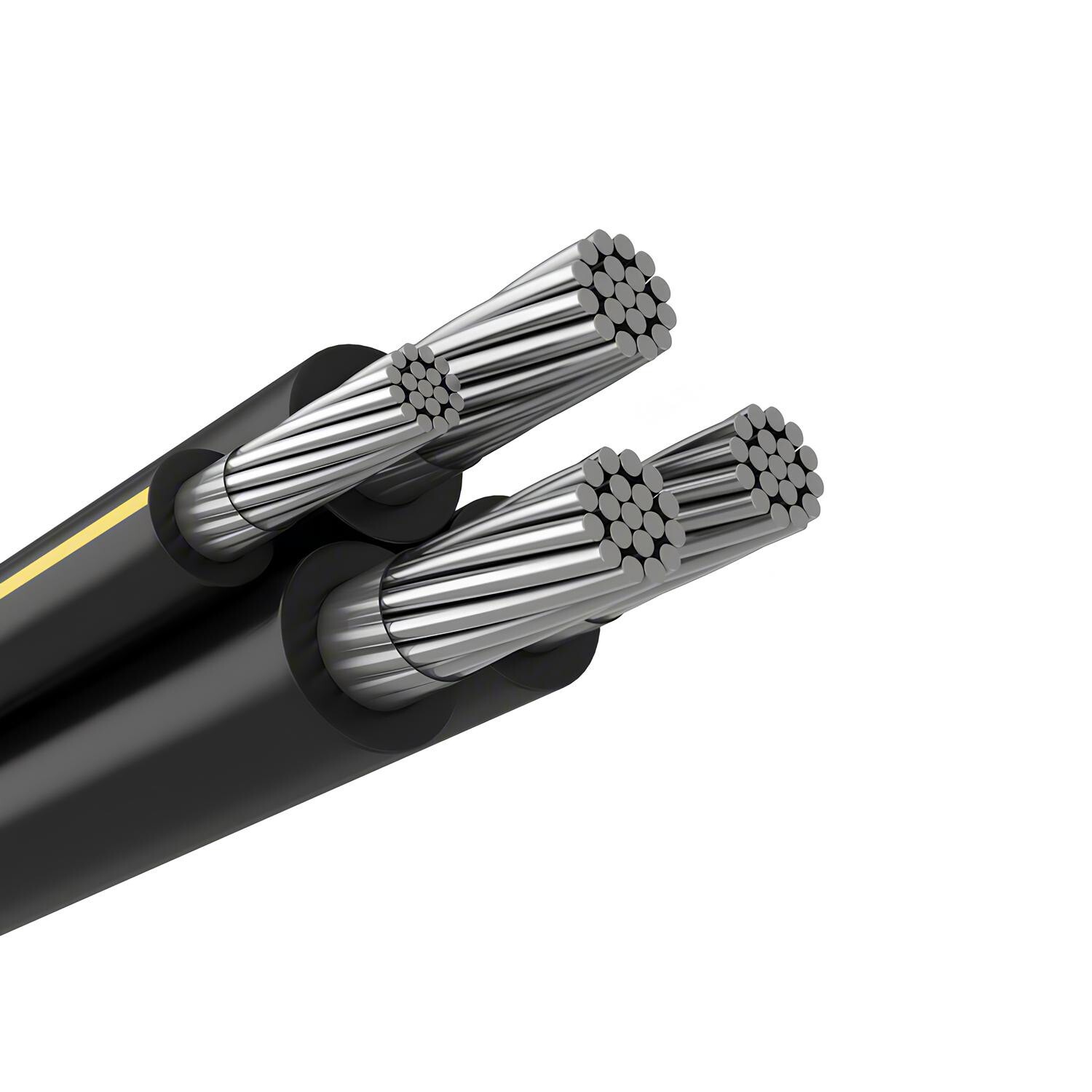 100' Dyke 2-2-2-4 Aluminum URD Underground Direct Burial Cable (115 Amp) 600V
