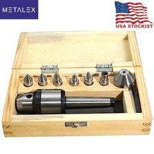 Precision Revolving Live Center MT2 Shank Morse Taper 2, 7 Interchangeable Tips picture