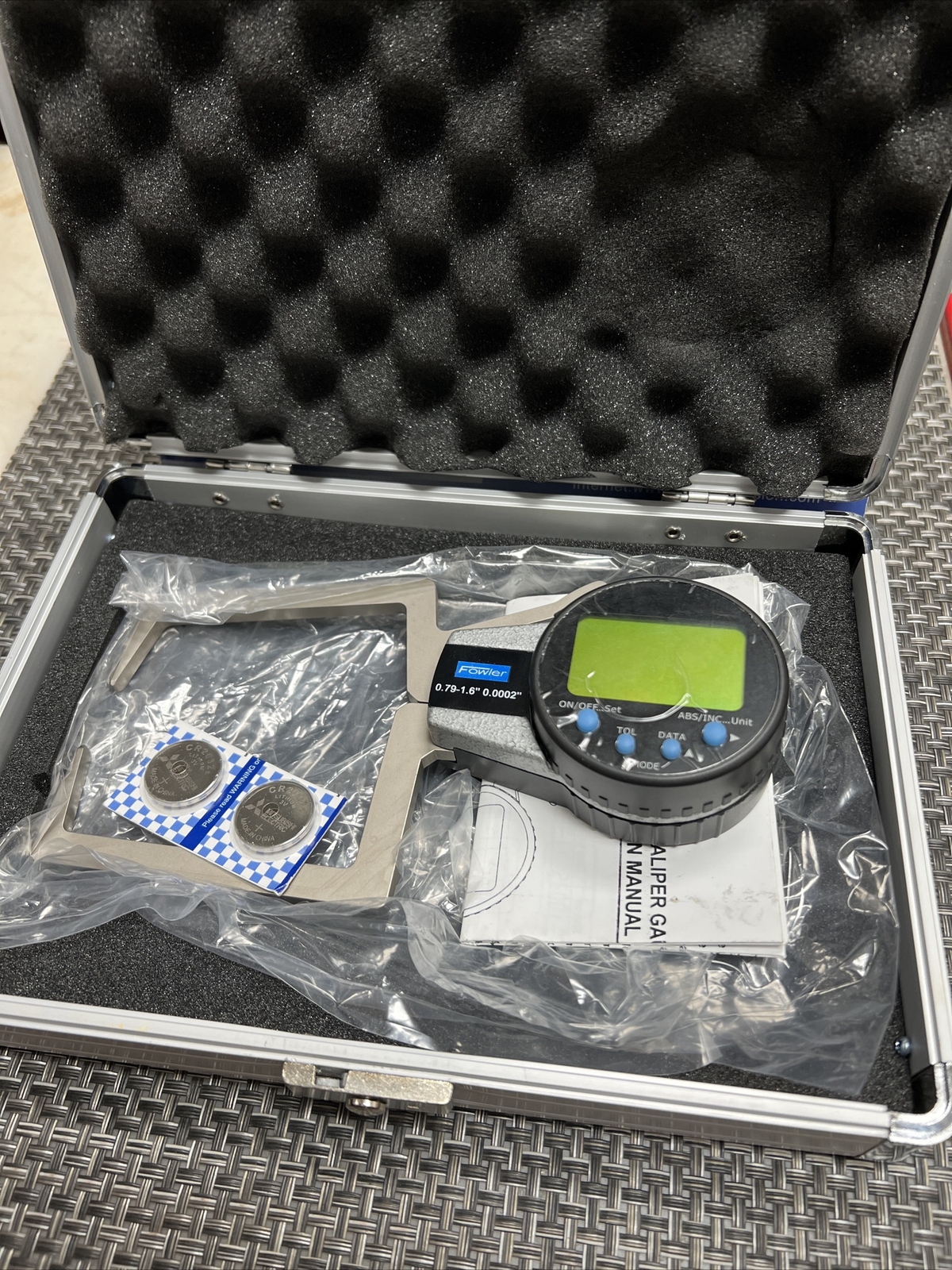 New Fowler Digital External Caliper 0.790 to 1.600