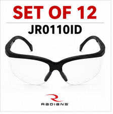 Radians Journey JR0110ID Clear Safety Glasses ANSI Z87.1 Set of 12 New picture