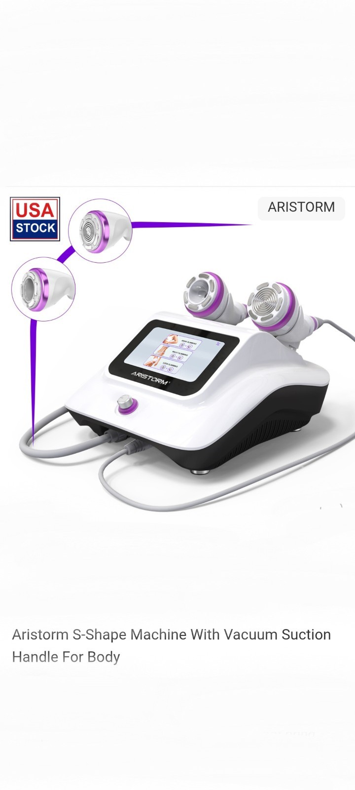 Aristorm 30K/50K S-Shape Cavitation & Vacuum Body Machine, Portable