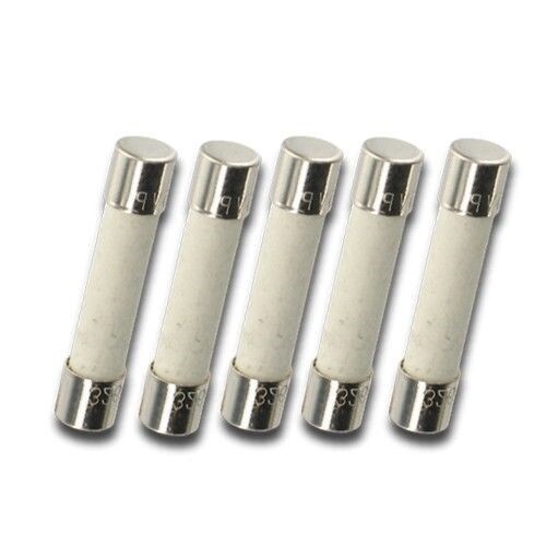 Pack of 5, T10A125V, T10AH125 T10 H125V, T10 125V Cartridge Ceramic Fuse 5X20mm
