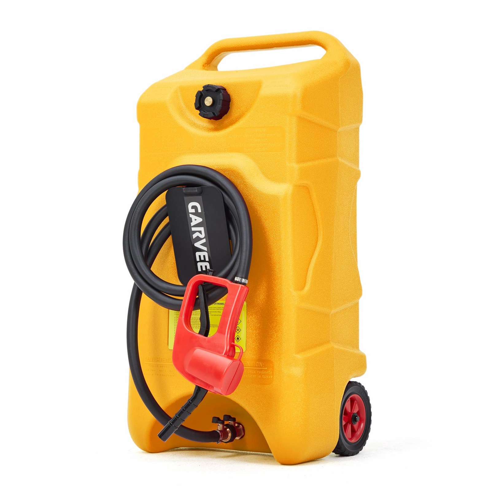 GARVEE 16Gallon 60L Heavy-Duty Portable Fuel Caddy with 10ft Manual Siphon Pump