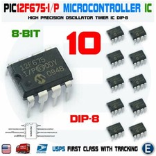10pcs PIC12F675-I/P Microchip RISC Microcontroller PIC12F675 DIP-8 Flash-Based picture