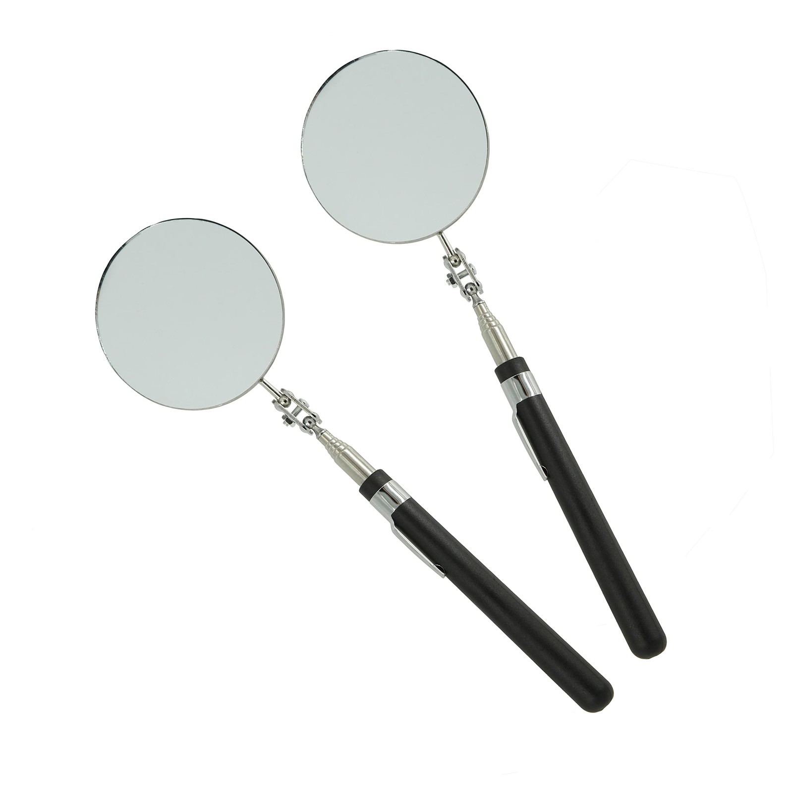 Round Telescopic Inspection Mirror, 85mm Area, Checking Diameter, Black