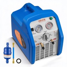 VEVOR Portable Refrigerant Recovery Machine 1 HP Dual Cylinder AC Vapor Liquid picture
