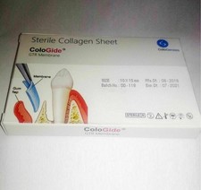 10 X NEW COLO GIDE STERILE COLLAGEN SHEET GTR MEMBRANE 10 x 15mm picture