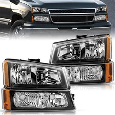 4pcs Headlight Assembly for 2003-2006 Chevy Silverado Avalanche picture