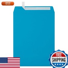 LUXPaper 10x13 Open End Envelopes Pool Blue 80lb Text 250 Count picture