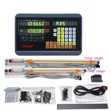 TOAUTO 2 Axis DRO Kit Digital Readout+2pcs TTL Glass Linear Scale for CNC Mill picture