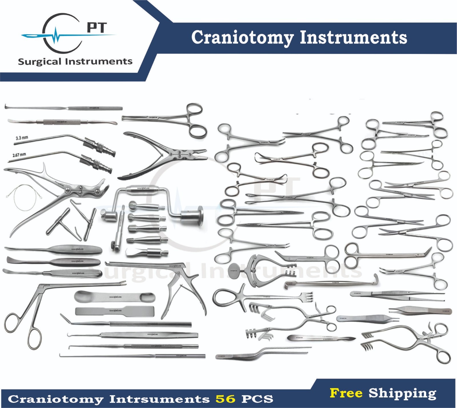 Craniotomy Surgery Set 56 Neuro Pcs For Neuro Surgery Instruments kit Craniotomy Surgery Set 56 Neuro Pcs For Neuro Surgery Instruments kit