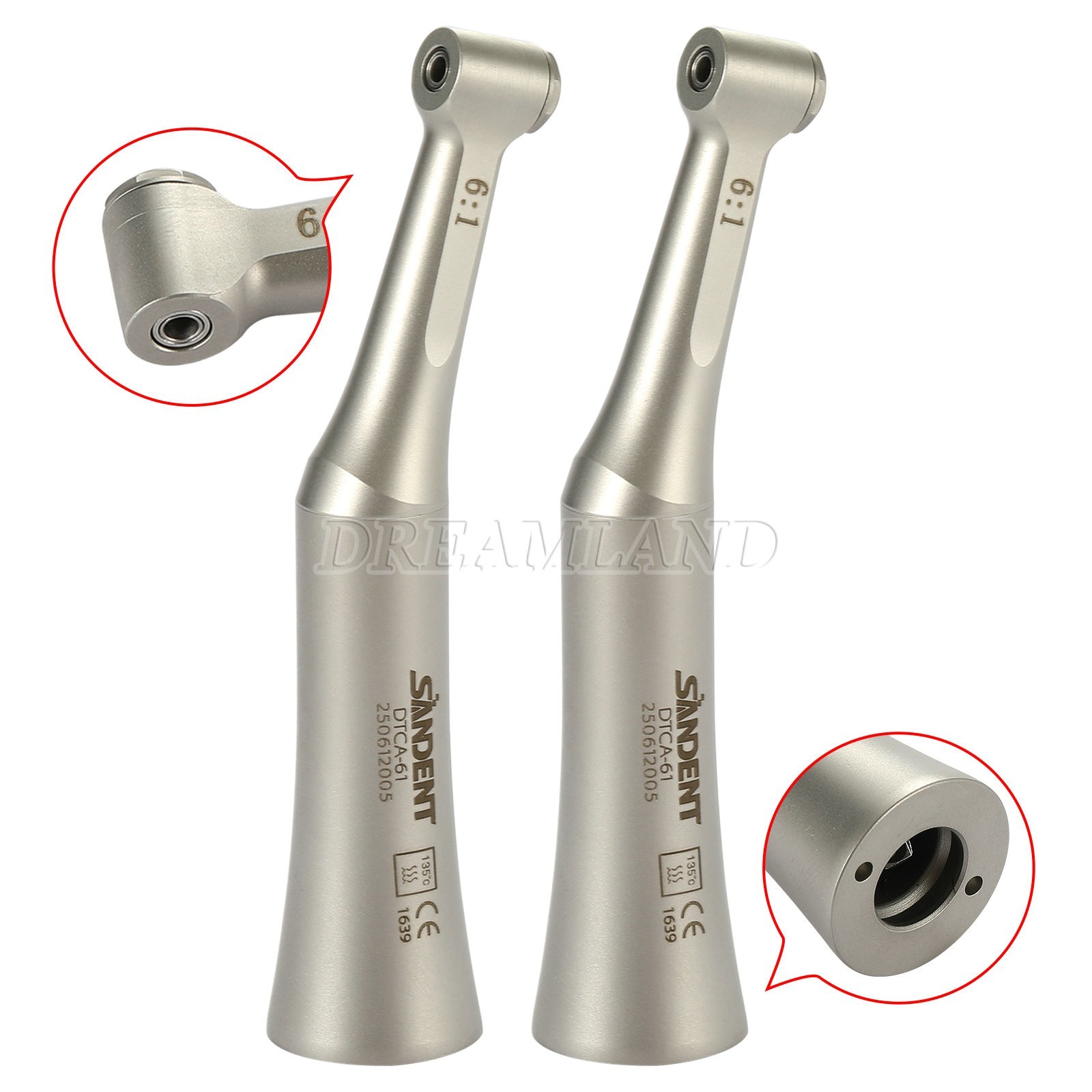 2x Dental Contra Angle 6:1 Endo Endodontic Handpiece Fit Dentsply NSK Motor USA
