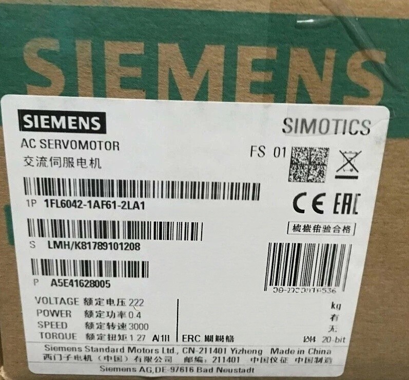 1PC New SIEMENS 1FL6042-1AF61-2LA1 Servo Motor 1FL6042-1AF61-2LA1 Fast Shipping