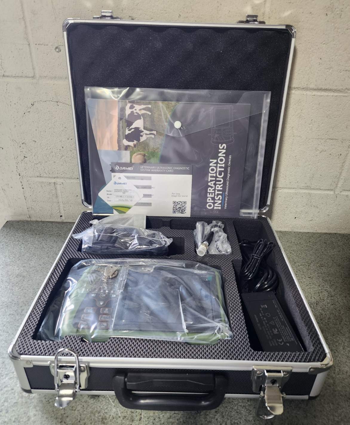 DAWEI S0 Portable Veterinary Ultrasound Scanner 3.5MHz Convex Probe Kit