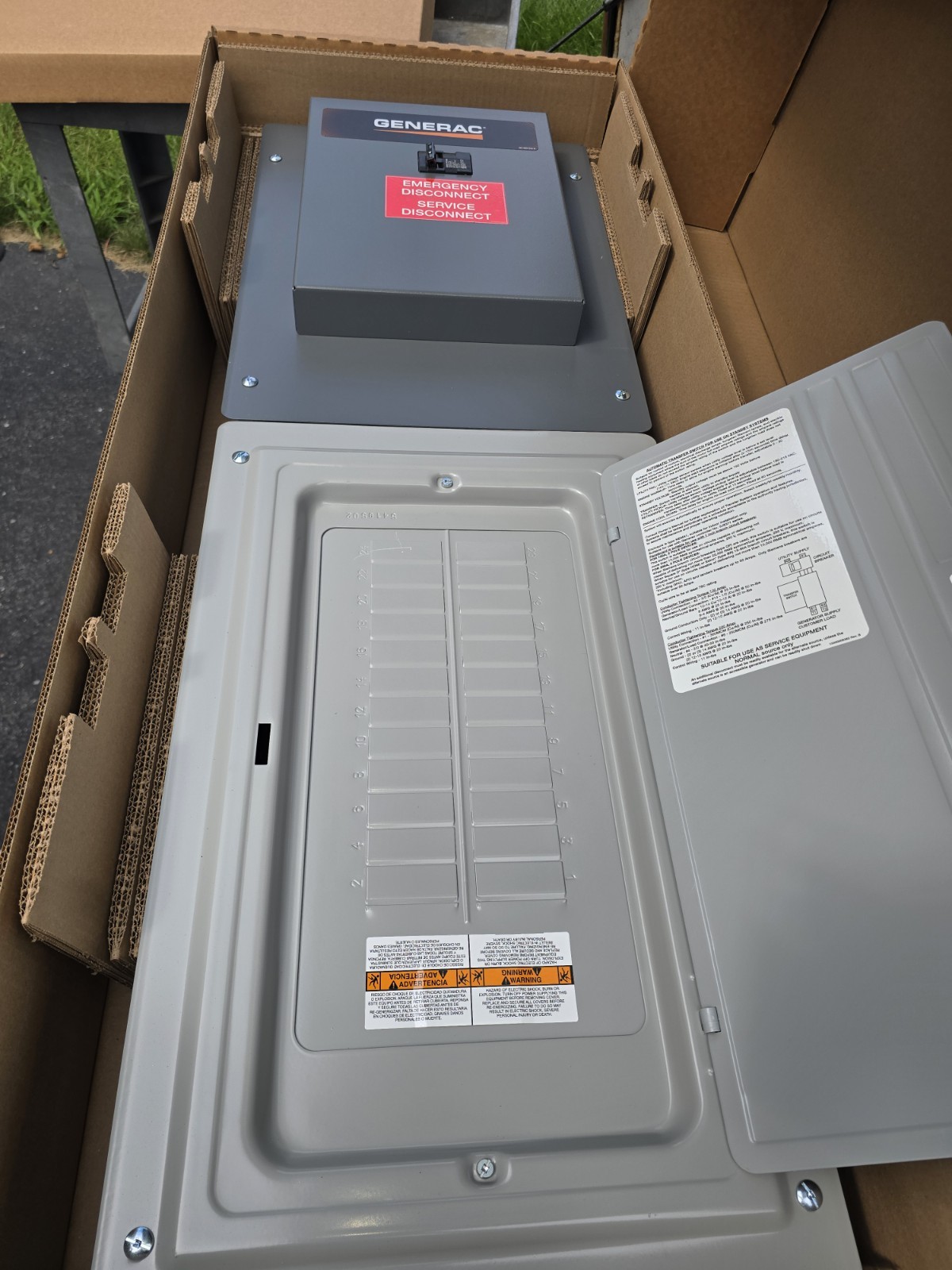 Generac RXG24SHA1 100A Automatic Transfer Switch Load Center GenReady NEW 24...